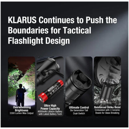 Klarus XT11GT Pro V3.0 Rechargeable 3300 Lumen Tactical Torch - 380 metres - Image 21