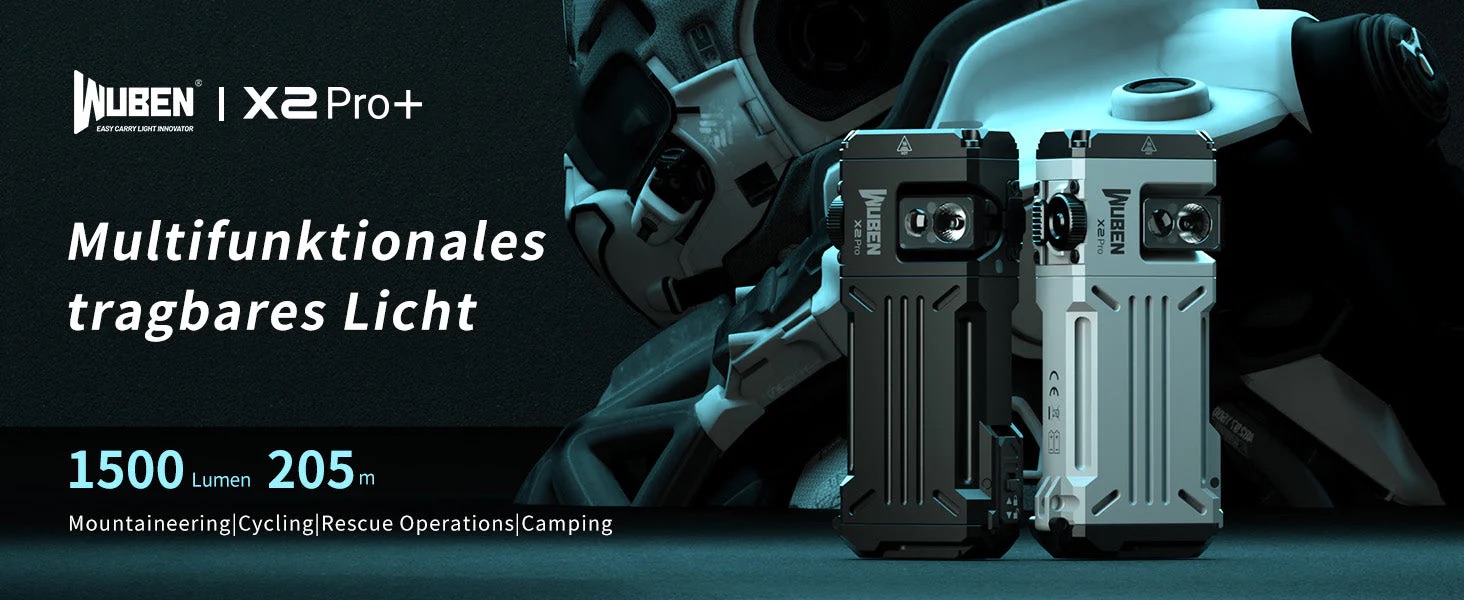 Wuben X2 Pro+ Rechargeable 1500 Lumen Flashlight - 205 Metres - Image 13