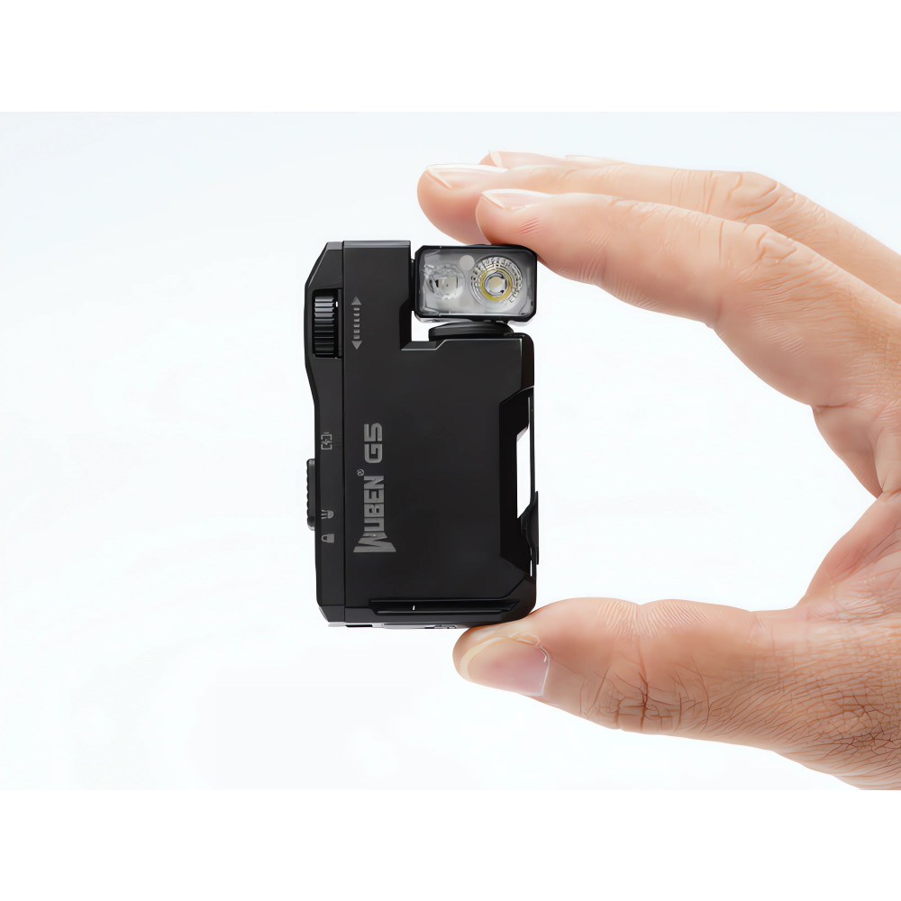 Wuben G5 Ultra Compact Rechargeable 1200 Lumen Flashlight with RGB LED - Army Green