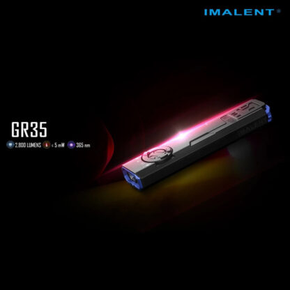 Imalent GR35 Rechargeable Flat 2800 Lumen Flashlight with Red Laser/ UV/Police Lights - 426 Metres - Image 11