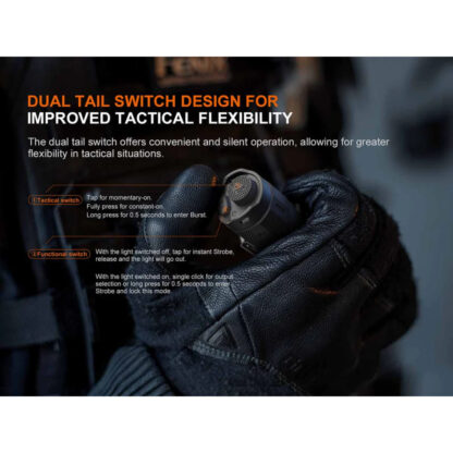 Fenix TK17 Dual Tail Switch Tactical Flashlight - 3600 Lumens - Image 4