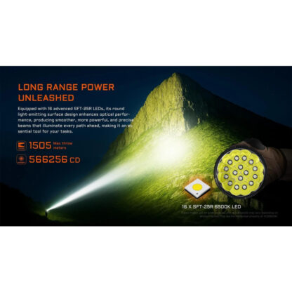 AceBeam X25 Long Range High-Power Flashlight - 22,000 Lumens, 1505 Meters - Image 6