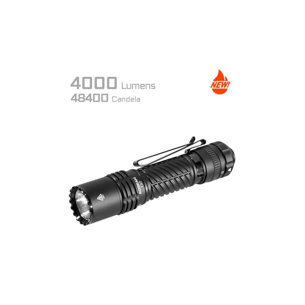 AceBeam T37 Duty and Tactical Flashlight - 4000 Lumens, 440 Meters