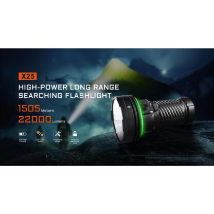 AceBeam X25 Long Range High-Power Flashlight - 22,000 Lumens, 1505 Meters - Image 5