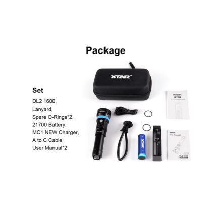 XTAR DIVE LIGHT ULTRAPOINTER DL2 - 1600 Lumen - Image 7