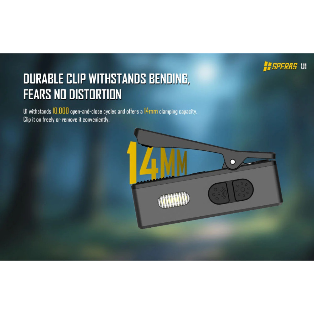 SPERAS U1 Clip Light Multi-Function - 500 Lumens, 75 Meters