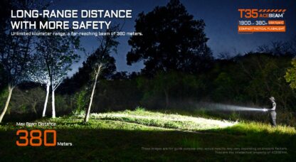 AceBeam T35 Desert Compact Rechargeable Flashlight - 1900 Lumens, 380 Metres - Image 9