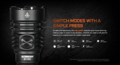 AceBeam EC90 EDC Flashlight - 4300 Lumens, 573 Metres - Image 6