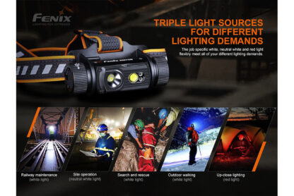 Fenix HM70R USB-C Rechargeable 1600 Lumen Headlamp + FREE E-lite - Image 3