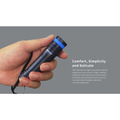 XTAR D20 1000 Compact Diving Torch Set - 1000 Lumens - Image 3