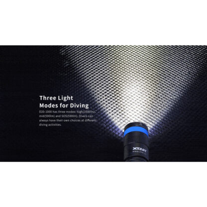 XTAR D20 1000 Compact Diving Torch Set - 1000 Lumens - Image 4