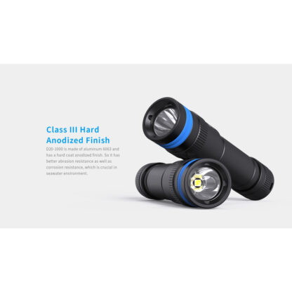 XTAR D20 1000 Compact Diving Torch Set - 1000 Lumens - Image 9