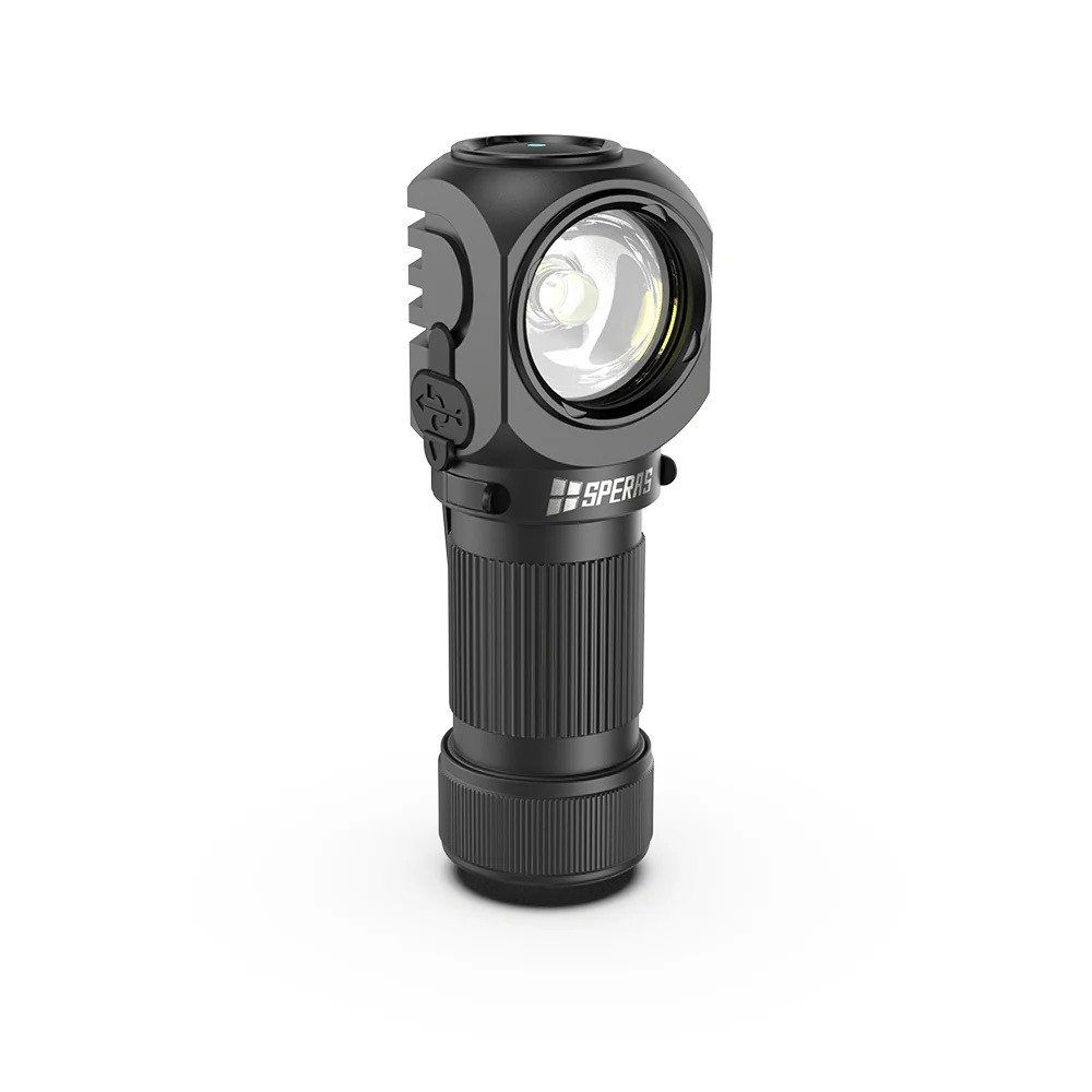 Speras SH16 1650 Lumens Versatile Rechargeable Flashlight/Headlamp - 355 Metres