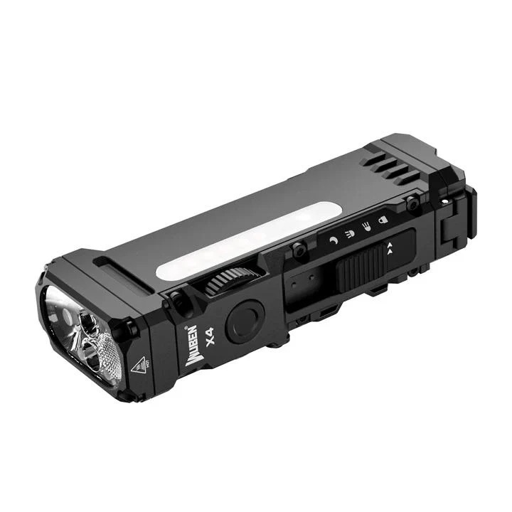 Wuben X4 Flat Pocket Flashlight - 1500 Lumens, 205 Metres (Black)