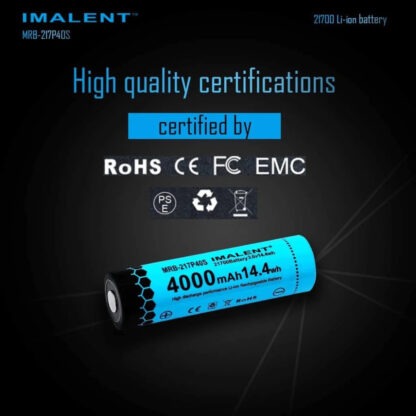 Imalent MRB-217P40S 4000mAh 21700 Rechargeable Li-ion Battery - Image 4
