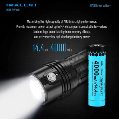 Imalent MRB-217P40S 4000mAh 21700 Rechargeable Li-ion Battery - Image 3