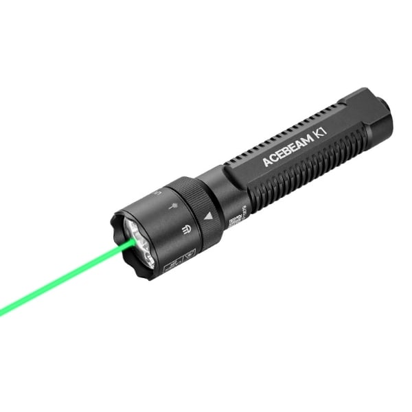 AceBeam K1 EDC Flashlight UV, White and Green Beam - 1000 Lumens, 223 Metres