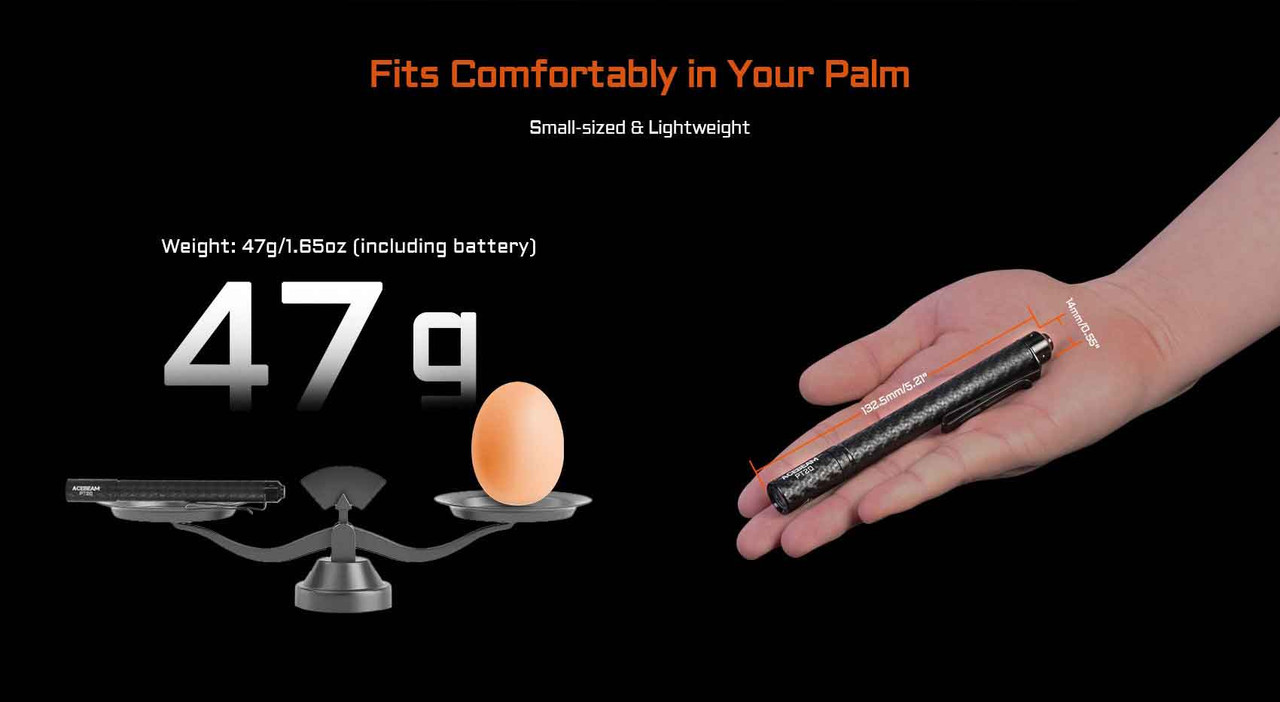 AceBeam PT20 USB-C Rechargeable Portable Penlight - 500 Lumens, 80 Metres - Image 12