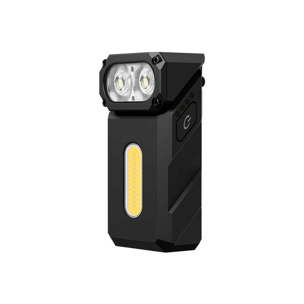 Klarus E8 Triple-Light Swivel-Head Black EDC Flashlight - 1000 Lumens