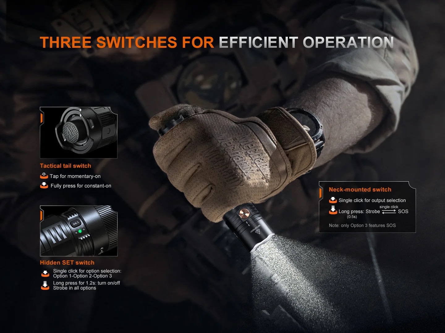 Fenix PD36R ACE USB-C Rechargeable LED Flashlight - 3000 Lumens, 415 Metres - Image 12