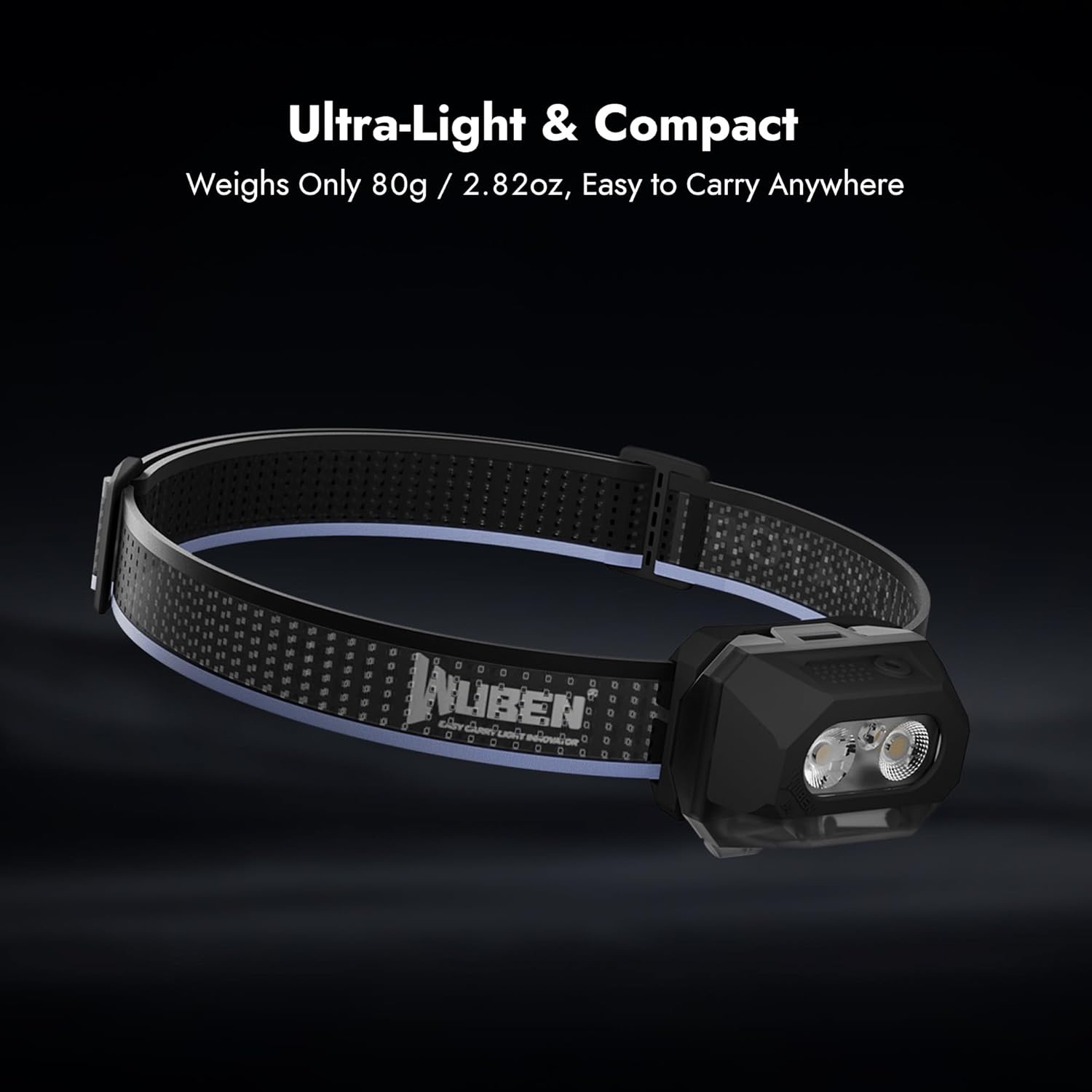 Wuben H4 Multi-Function Rechargeable Headlamp – 800 Lumens, 66 Metres (Black) - Image 6
