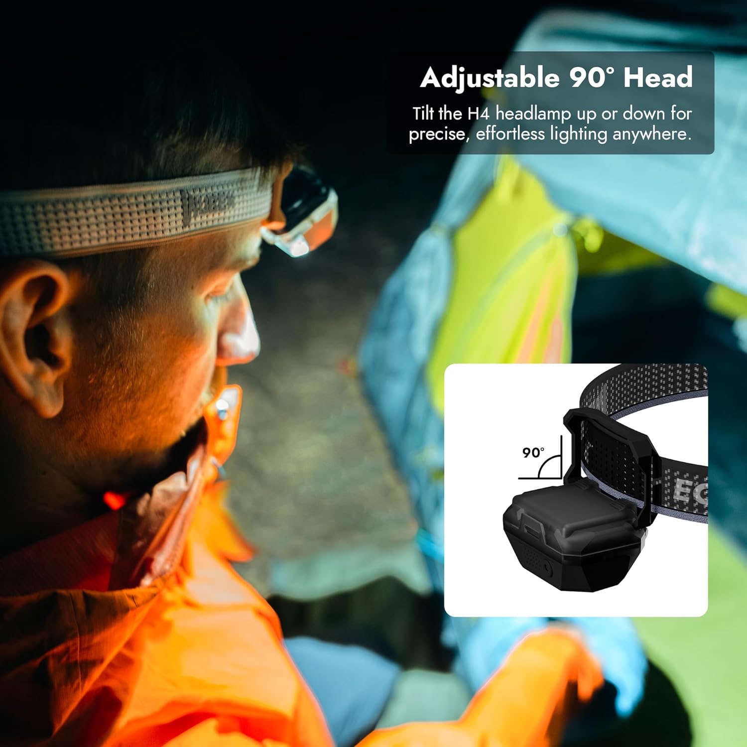Wuben H4 Multi-Function Rechargeable Headlamp – 800 Lumens, 66 Metres (Black) - Image 5