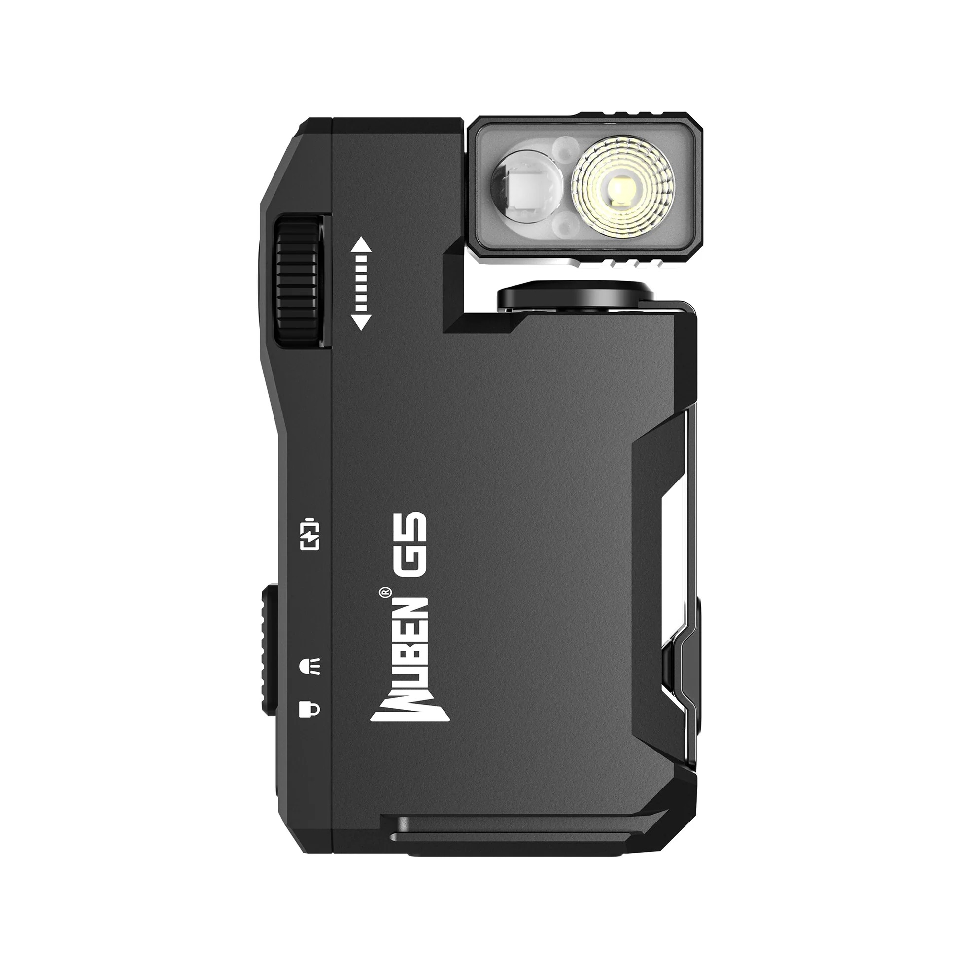 Wuben G5 Ultra Compact Rechargeable 1200 Lumen Flashlight with RGB LED - Black