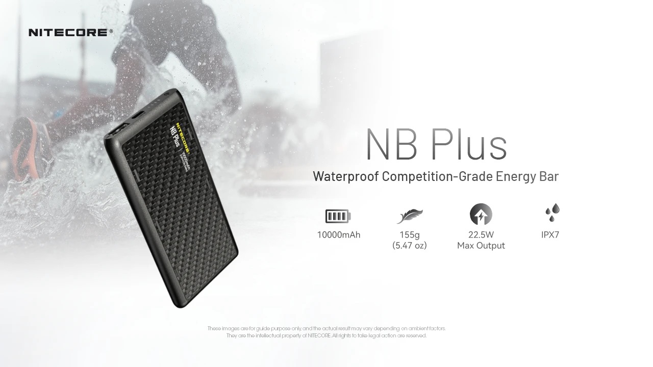 Nitecore NB Plus Carbon Fibre Ultra Lightweight 10,000mAh Waterproof Power Bank - Image 11