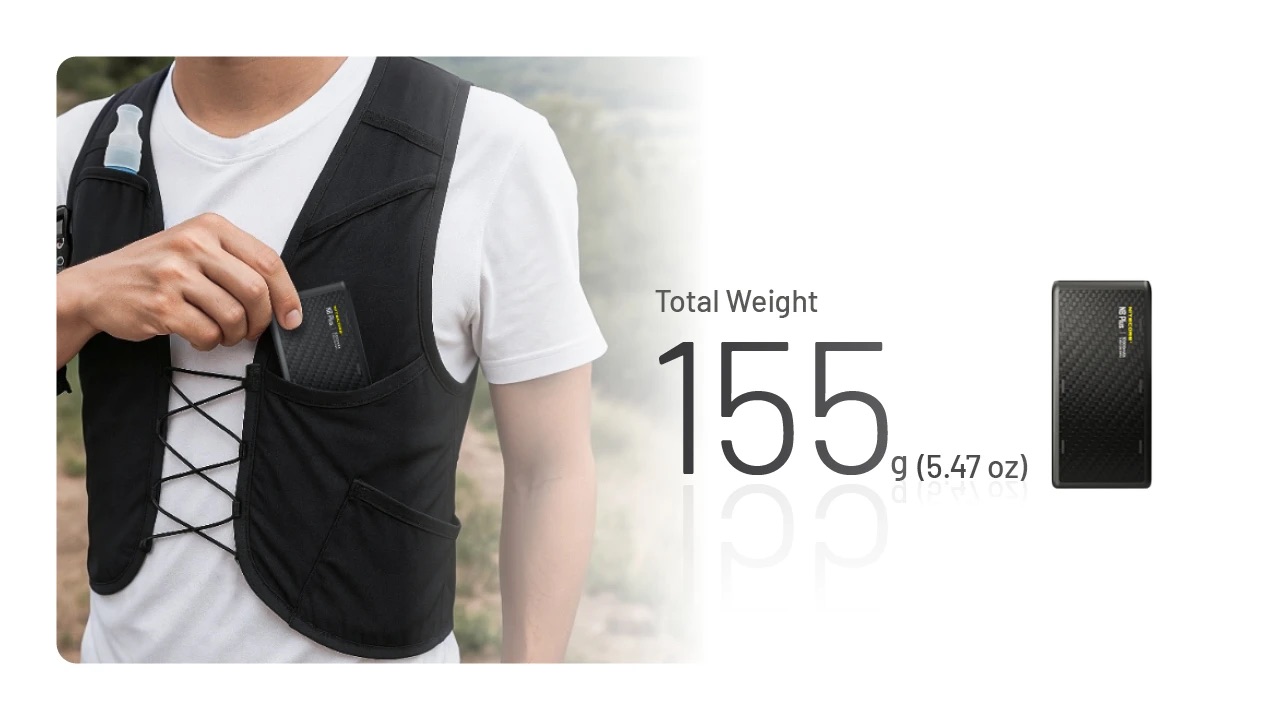 Nitecore NB Plus Carbon Fibre Ultra Lightweight 10,000mAh Waterproof Power Bank - Image 13