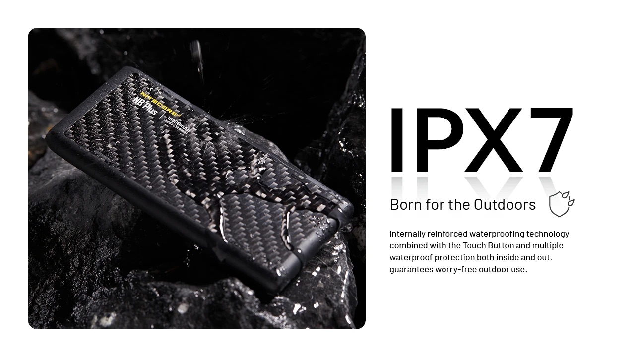 Nitecore NB Plus Carbon Fibre Ultra Lightweight 10,000mAh Waterproof Power Bank - Image 17