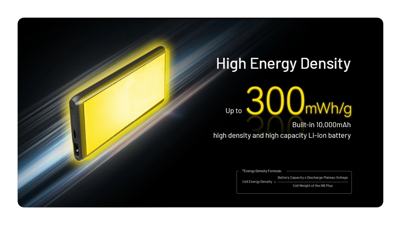 Nitecore NB Plus Carbon Fibre Ultra Lightweight 10,000mAh Waterproof Power Bank - Image 3