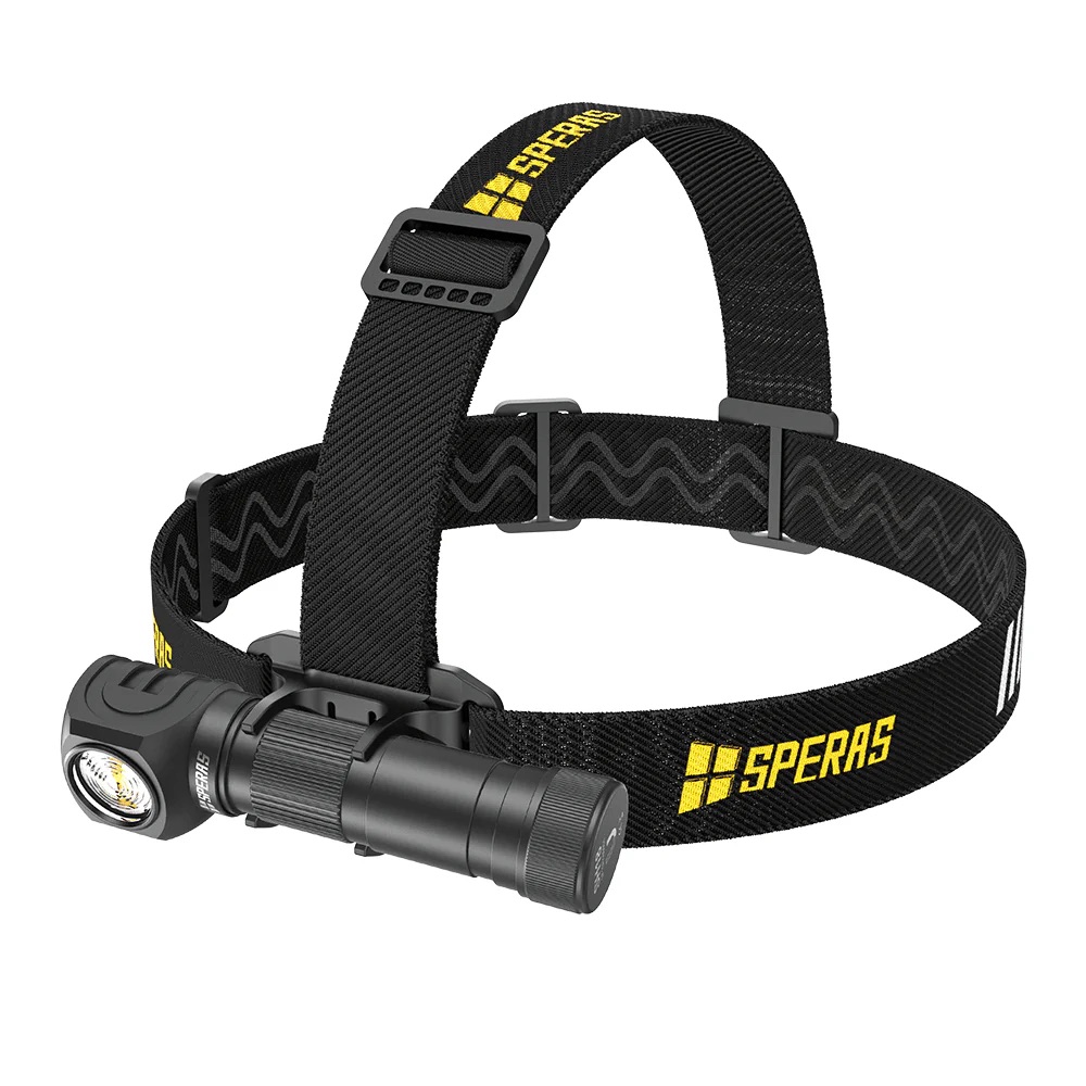 SPERAS SH18 Red and White Light Headlamp – 2000 Lumens, 250 Metres