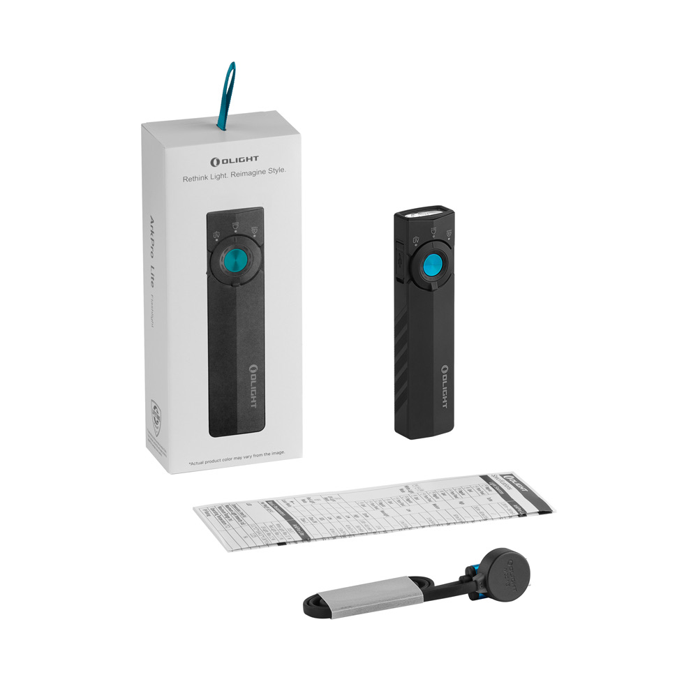 Olight ArkPro Lite EDC Torch in Matte Black with Multi-Light Sources - 1200 Lumens, 94 Metres