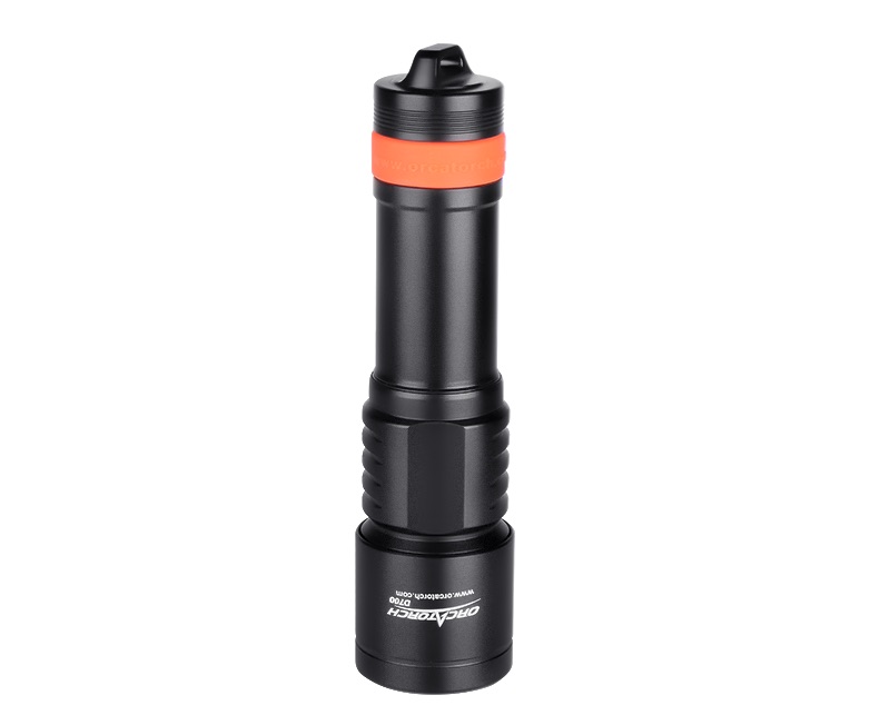 OrcaTorch D700 1700 Lumens Rechargeable Dive Torch - Black