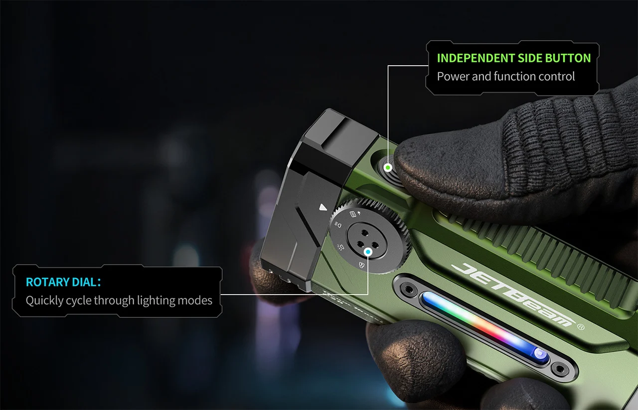 JETBeam E28 EDC Rechargeable Torch – 3300 Lumens, 365 Metres (Grey) - Image 3