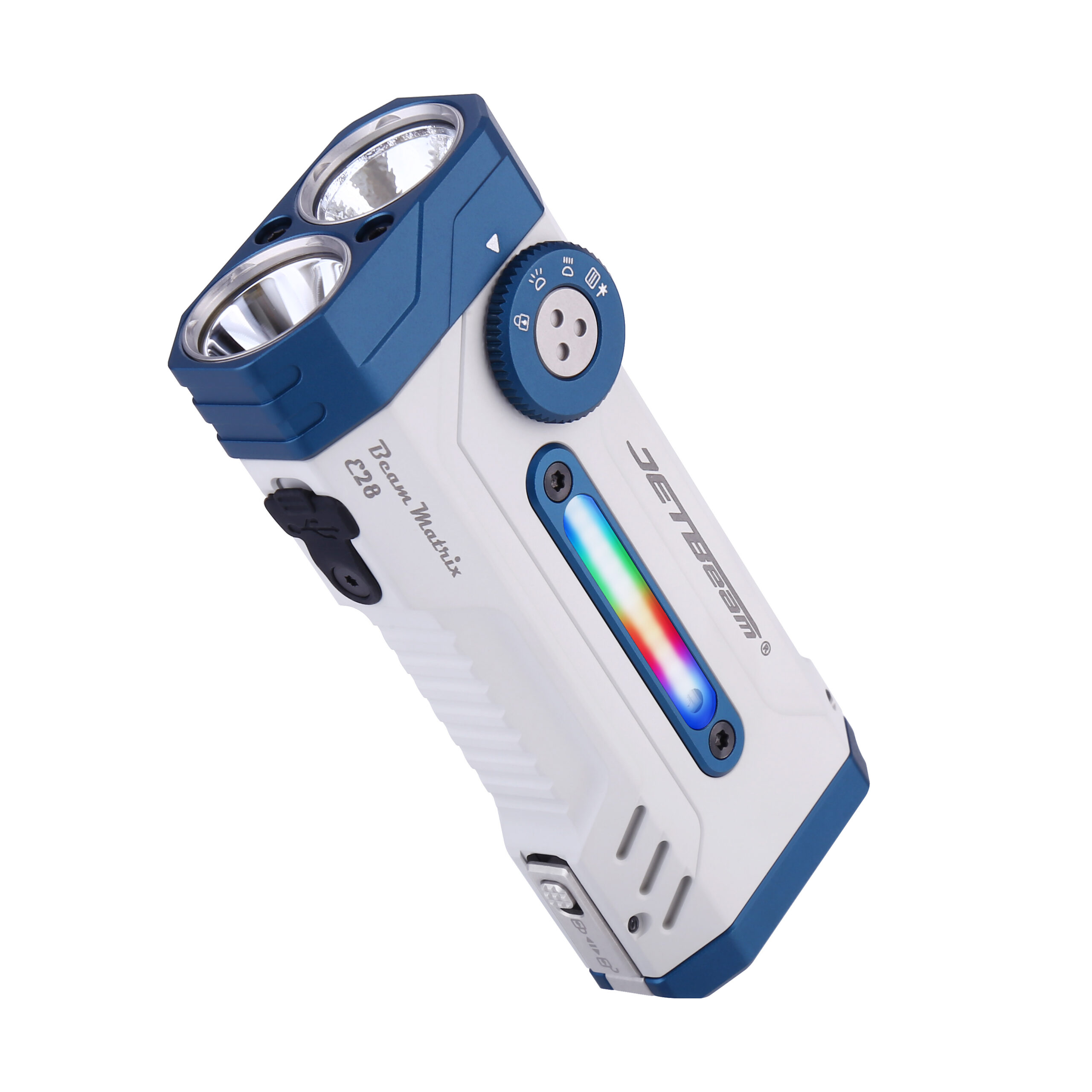 JETBeam E28 Rechargeable EDC Torch (LIMITED EDITION WHITE) - 3300 Lumens, 365 Metres - Image 5