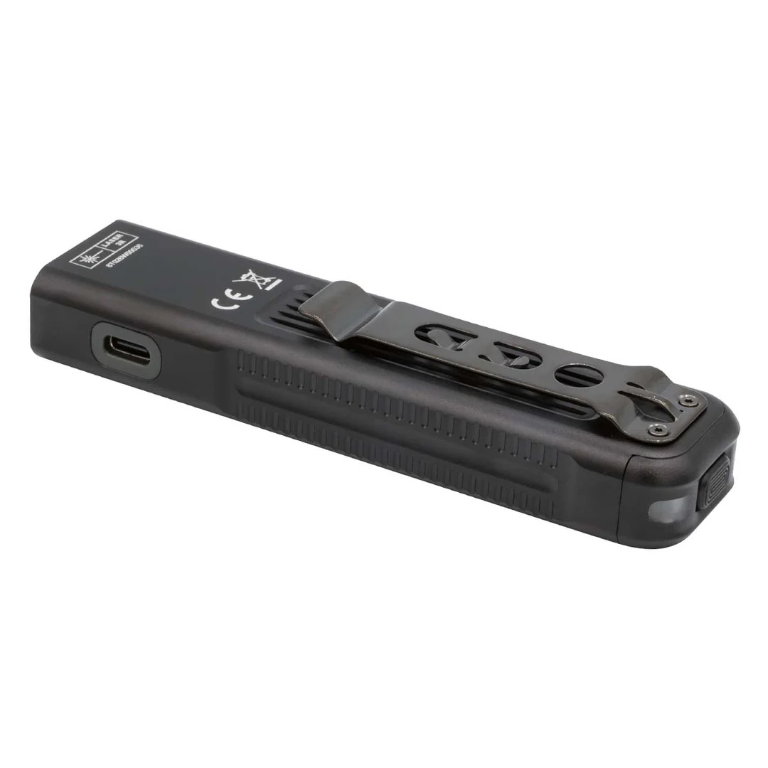 Fenix E06R Pro Flat Flashlight with UV & Red Laser Modes in Orange - 1600 Lumens, 160 Metres