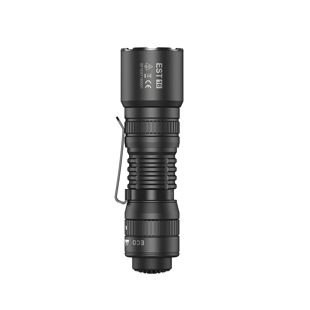 SPERAS EST16 Tactical EDC Flashlight, Instant One-Step Strobe - 1600 Lumens