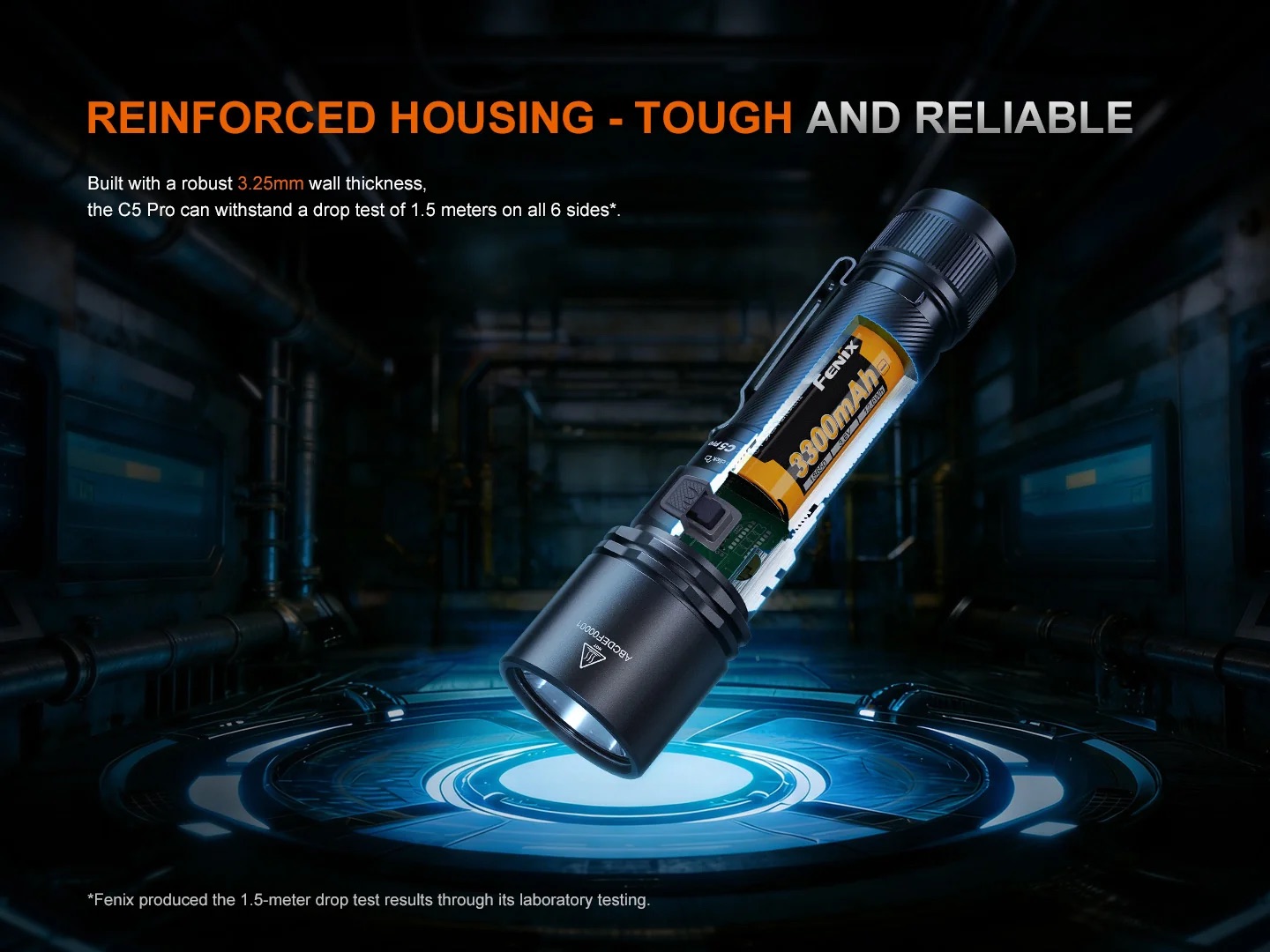 Fenix C5 Pro Heavy Duty Rechargeable Long Throw Compact Flashlight - 2000 Lumens, 480 Metres - Image 17