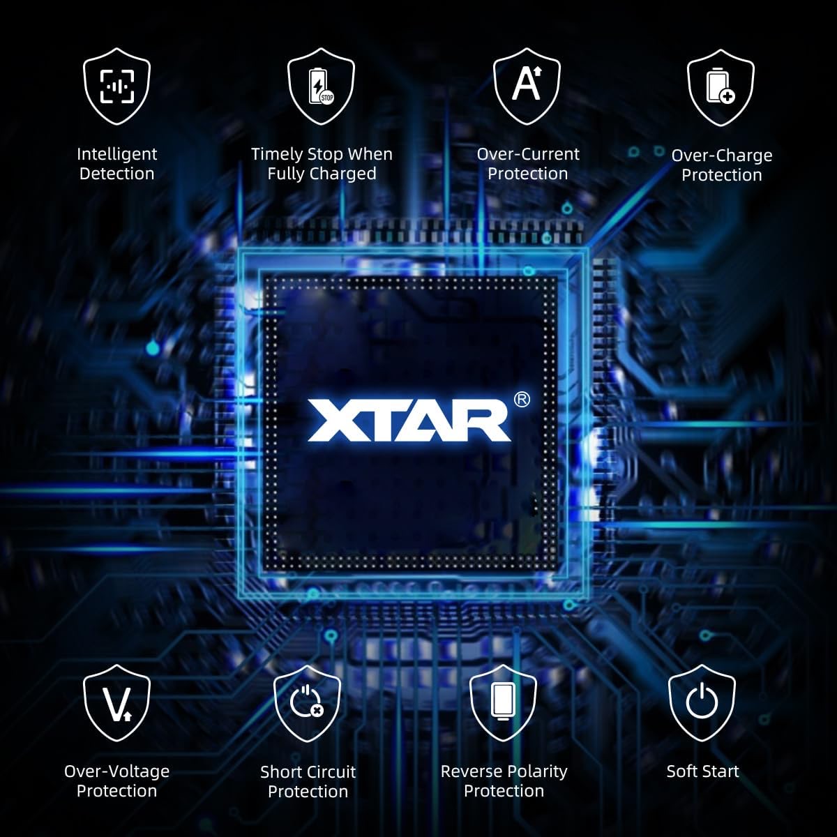 XTAR VX2 Pro 2-Bay Smart Battery Charger & Tester - Image 9