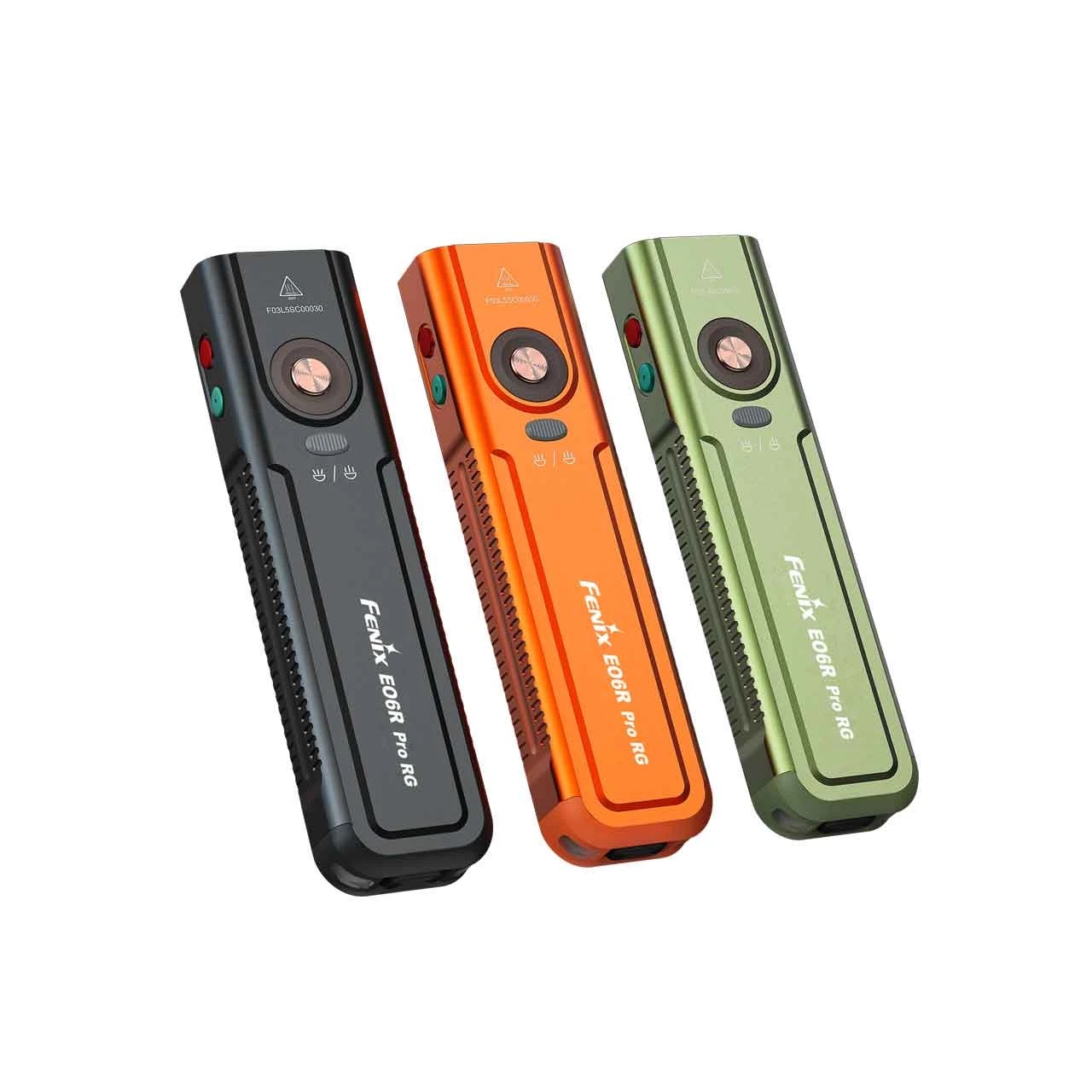 Fenix E06R Pro RG Flat EDC Rechargeable Flashlight with Red Light and Green Laser - 1600 Lumens, 160 Metres (Black)