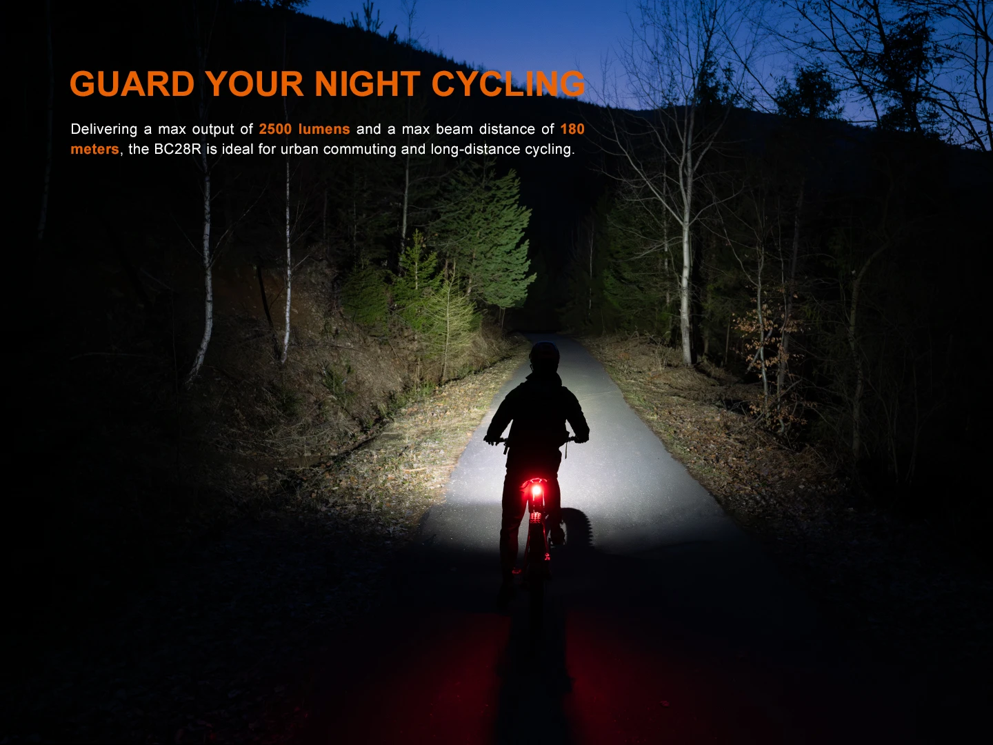Fenix BC28R 2500 Lumen Smart Front and Rear Bike Light Set - Image 18