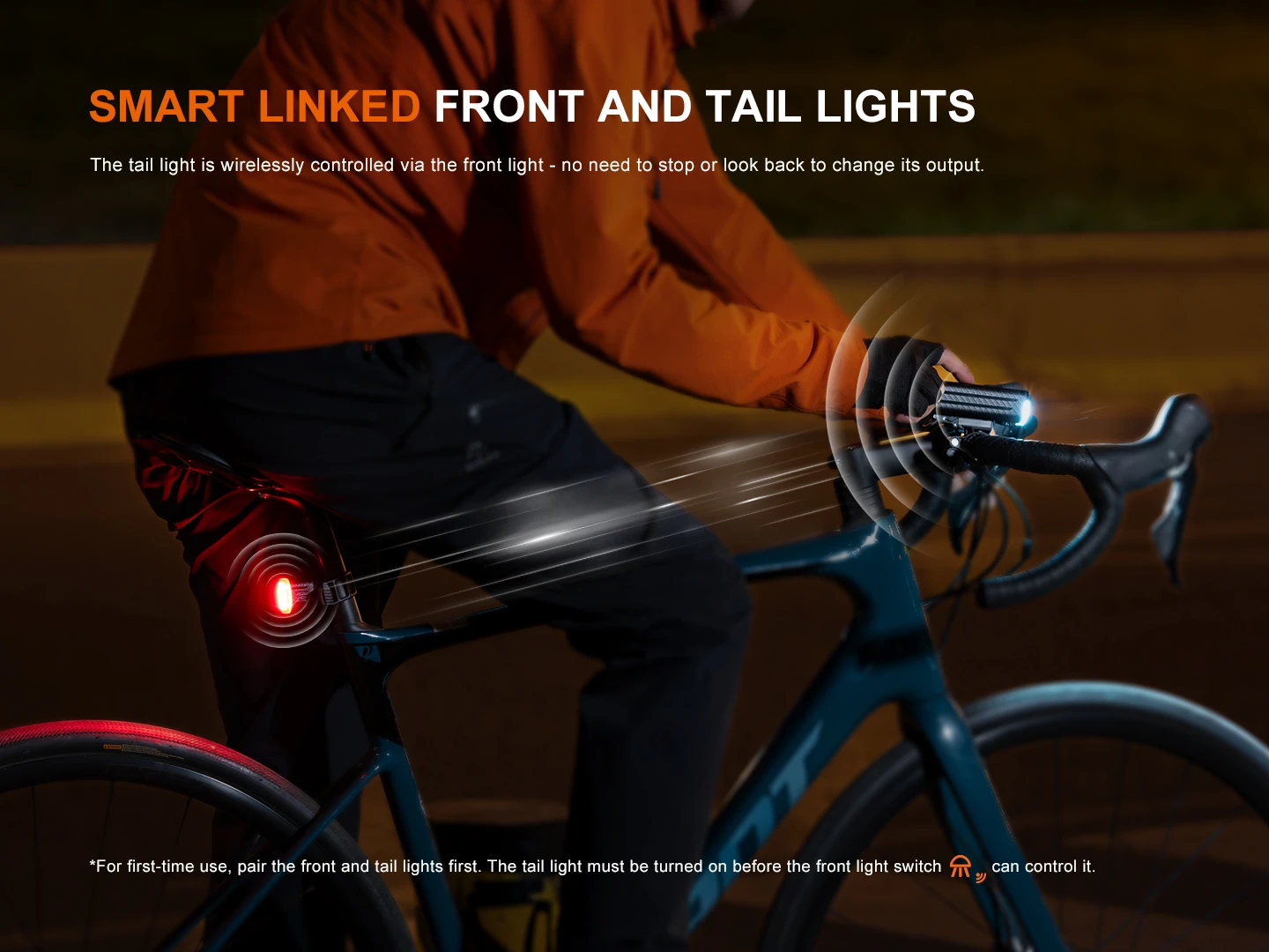 Fenix BC28R 2500 Lumen Smart Front and Rear Bike Light Set - Image 14