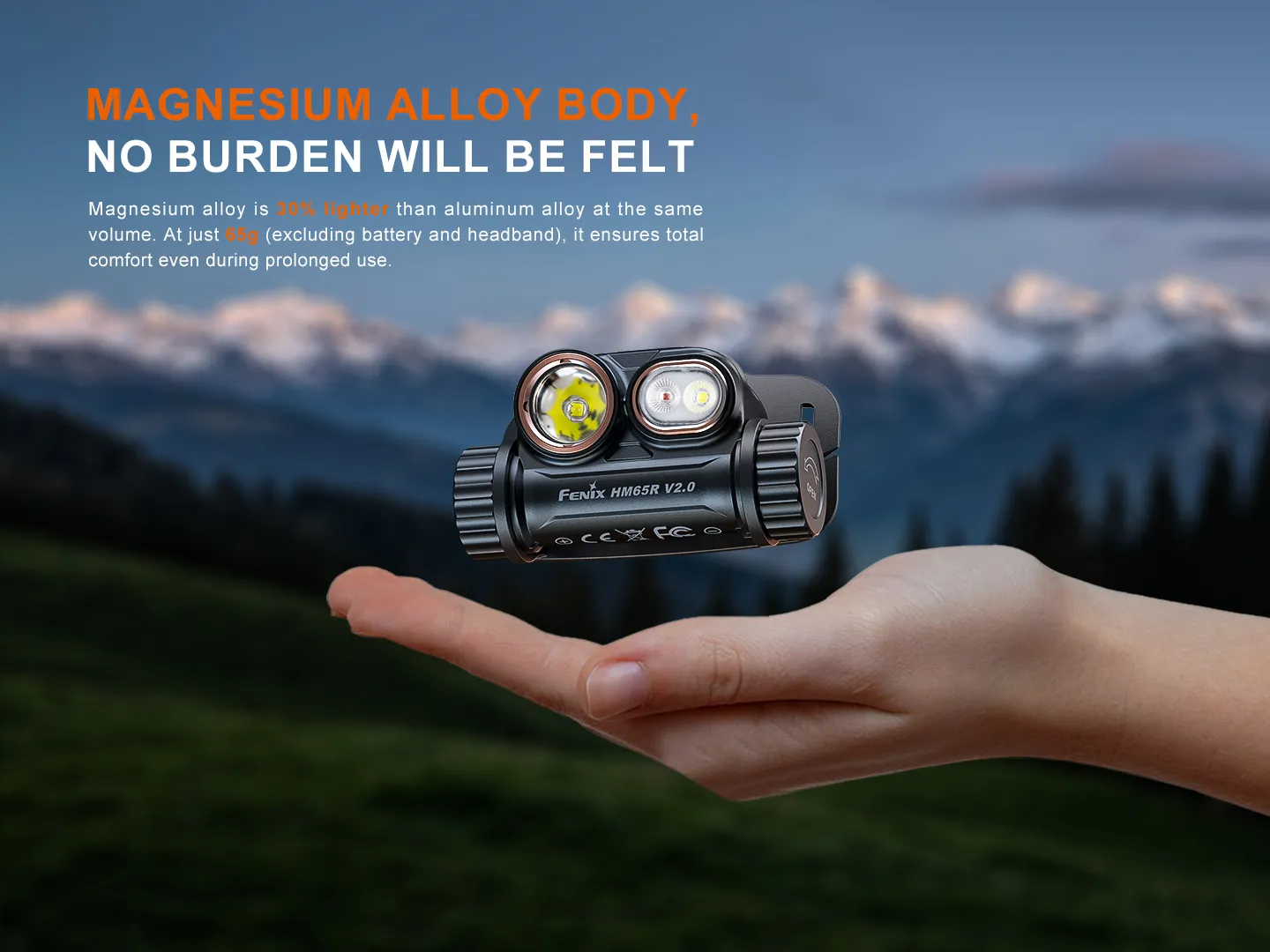 Fenix HM65R V2.0 Rechargeable LED Headlamp with Spot, Flood and Red Light - Image 5