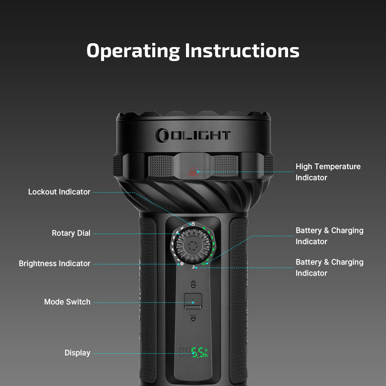 Olight Marauder 3 Rechargeable 25,000 Lumen Flood & Spot Searchlight - 1000 Metres - Image 4