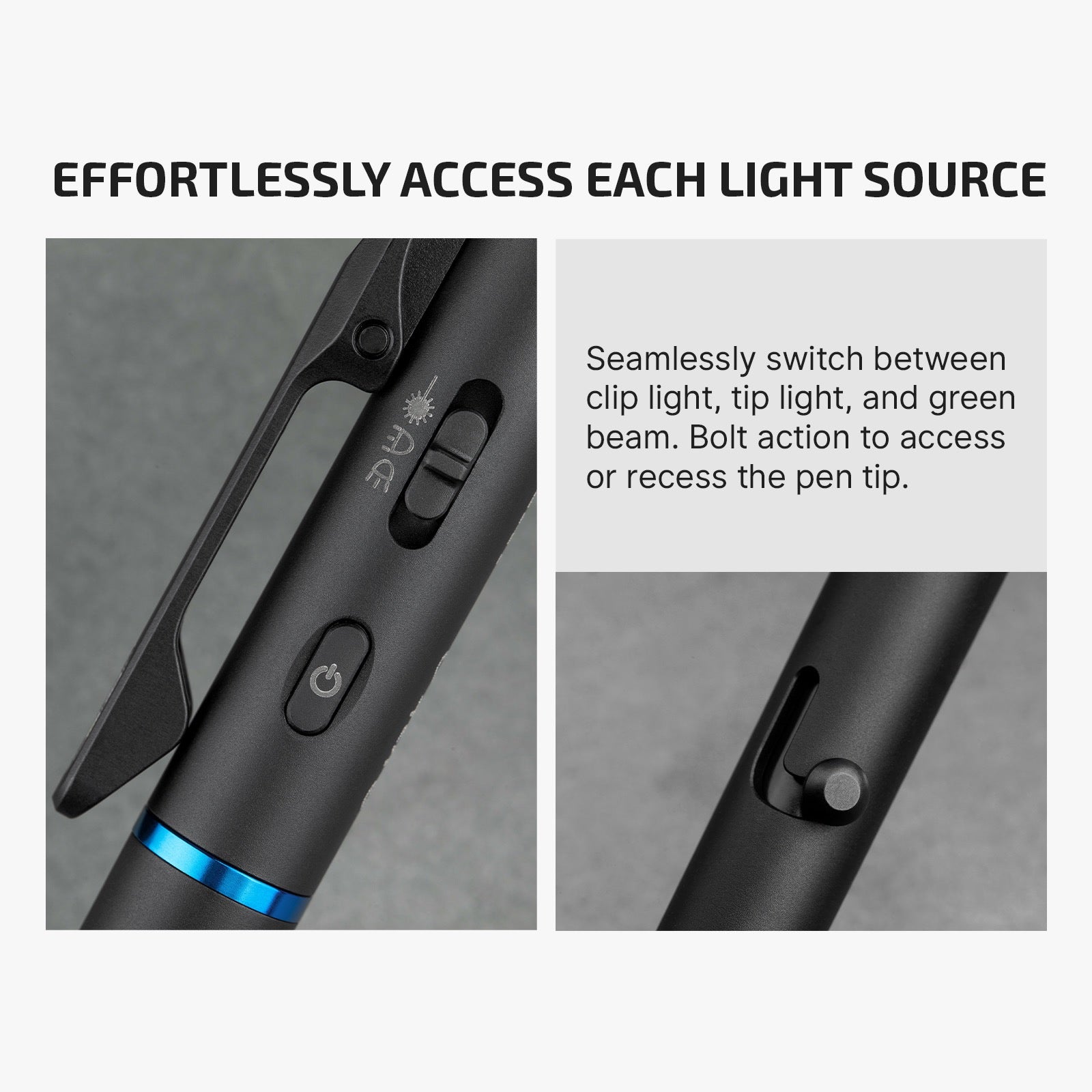 Olight O'Pen 3 Rechargeable 120 Lumen Penlight with Green Laser & Ballpoint Pen – Black - Image 5