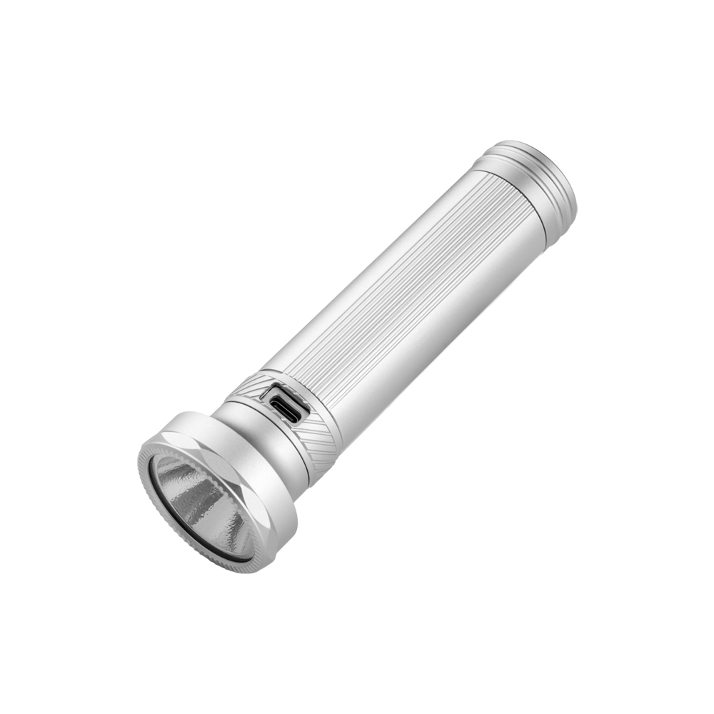 Lumintop Tiger Rechargeable 4000 Lumen Vintage Flashlight - 458 Metres - Silver - Image 2