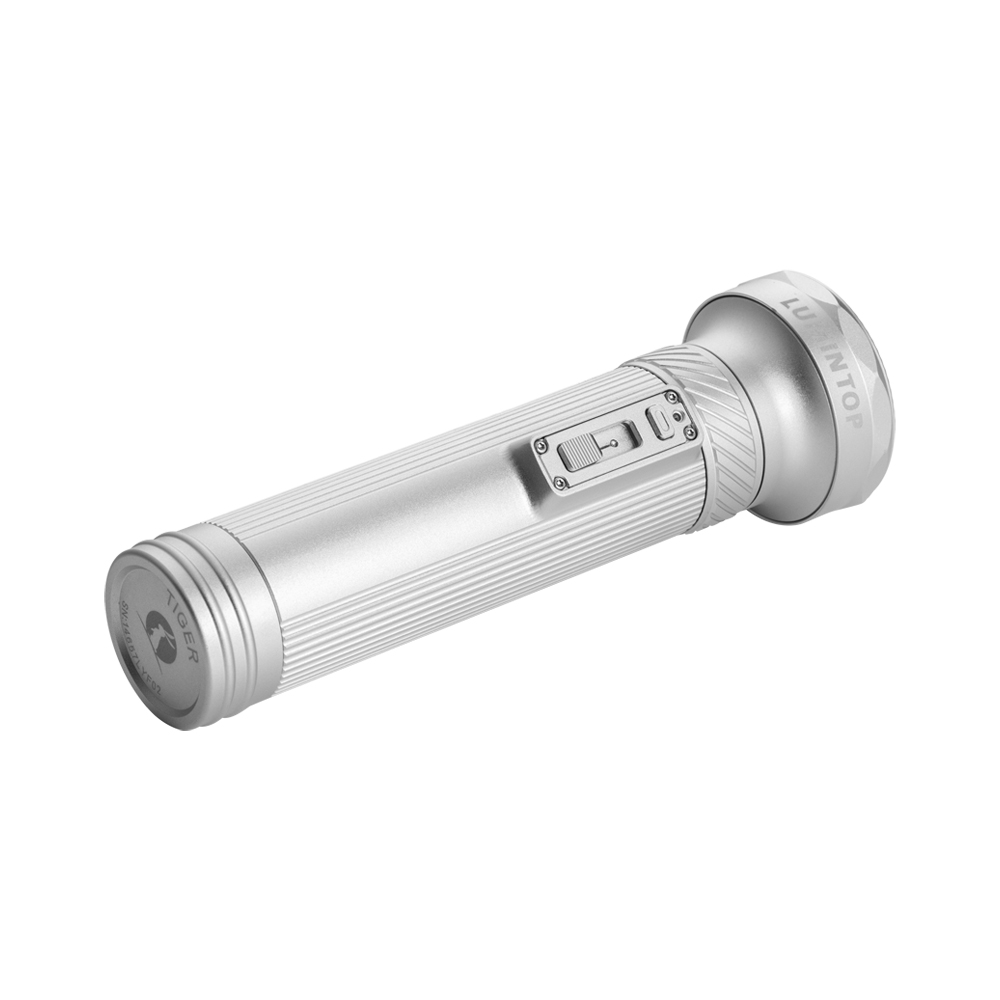 Lumintop Tiger Rechargeable 4000 Lumen Vintage Flashlight - 458 Metres - Silver - Image 3
